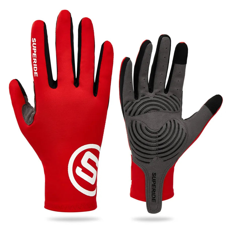 Full-Finger Cycling Gloves – Textured Palm, S–XL