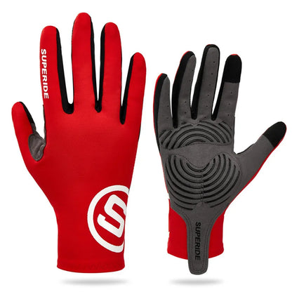 Full-Finger Cycling Gloves – Textured Palm, S–XL