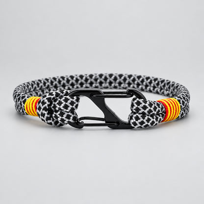 Two-Tone Rope Bracelet with Carabiner Clasp