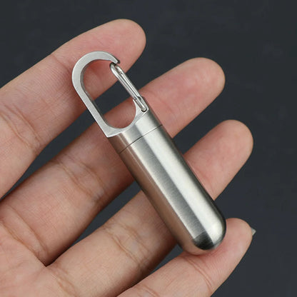 Pill Keychain Container – Screw-Top Capsule, 3 Sizes