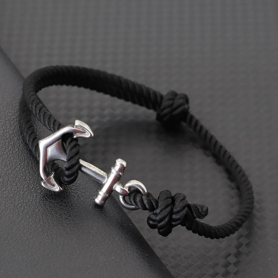 Anchor Rope Bracelet – Adjustable, 3 mm, 7 Colors