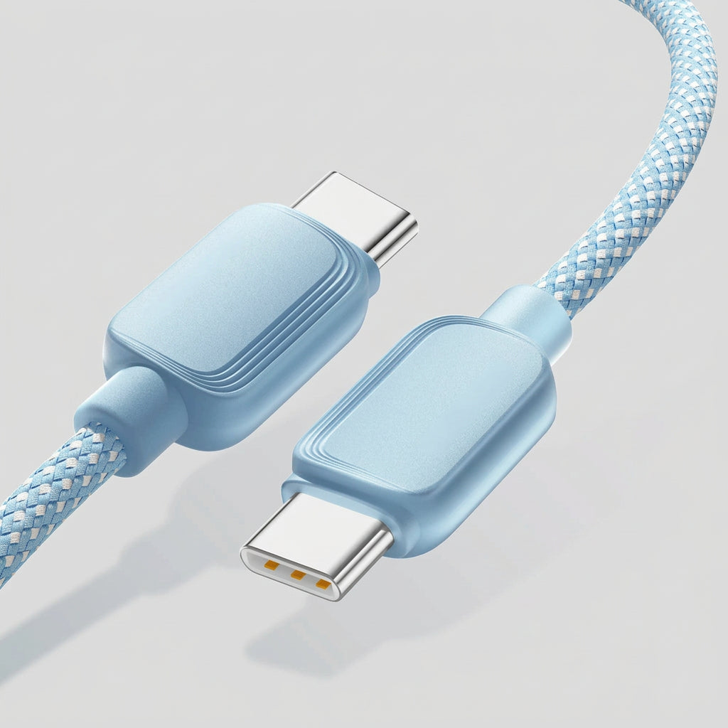USB-C to USB-C Cable – 100W, Braided, 1 m or 2 m