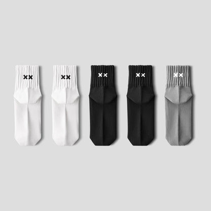 XX Embroidered Crew Socks – 4- or 5-Pair Packs