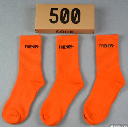 Lettering Crew Socks 3-Pack – Cotton Blend, EU 36–43