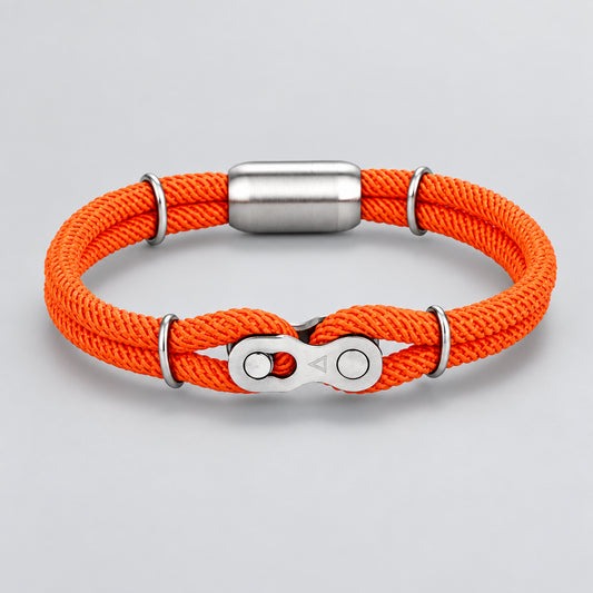 Biker Chain Magnetic Bracelet Rugged Rope & Rock Style deideas