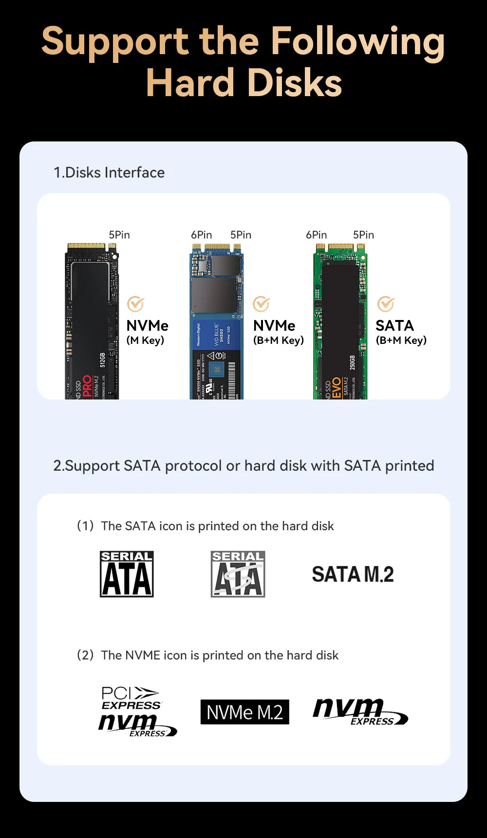 8-in-1 USB-C Hub with M.2 SSD Enclosure – HDMI & PD