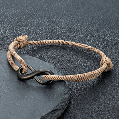 Infinity Rope Bracelet – Adjustable, 12 Color Options