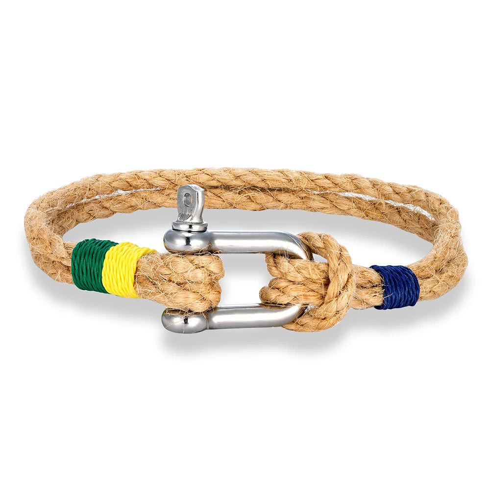 Double-Strand Rope Bracelet – Screw-Pin Shackle, 8 Styles