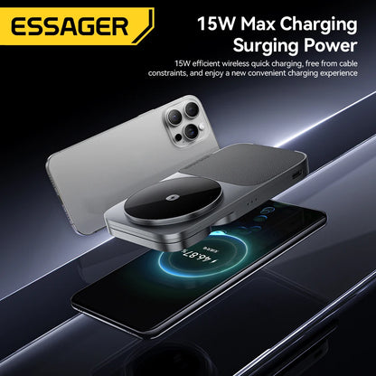 3-in-1 Magnetic Wireless Charging Stand – Foldable, Grey
