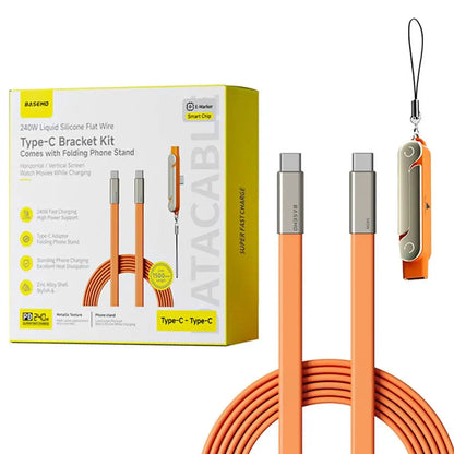 240W USB-C Cable & Folding Phone Stand Adapter – Set Options
