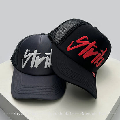 Printed Letter Trucker Cap – Adjustable Unisex Hat, 52–60 cm