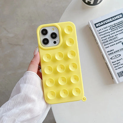 Suction Cup iPhone Case with Wrist Lanyard – 6 Colors