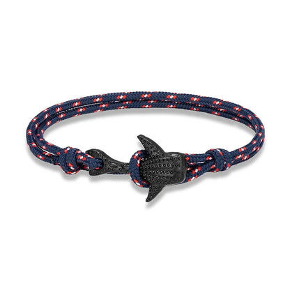 Ocean Lover Bracelet Black Whale Multilayer Rope deideas