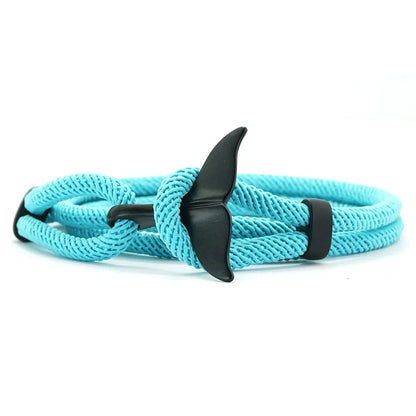 Whale Tail Rope Bracelet – Double Cord, 11 Colors