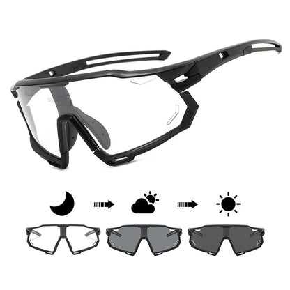 Photochromic Cycling Sunglasses - UV400, 152mm Wide