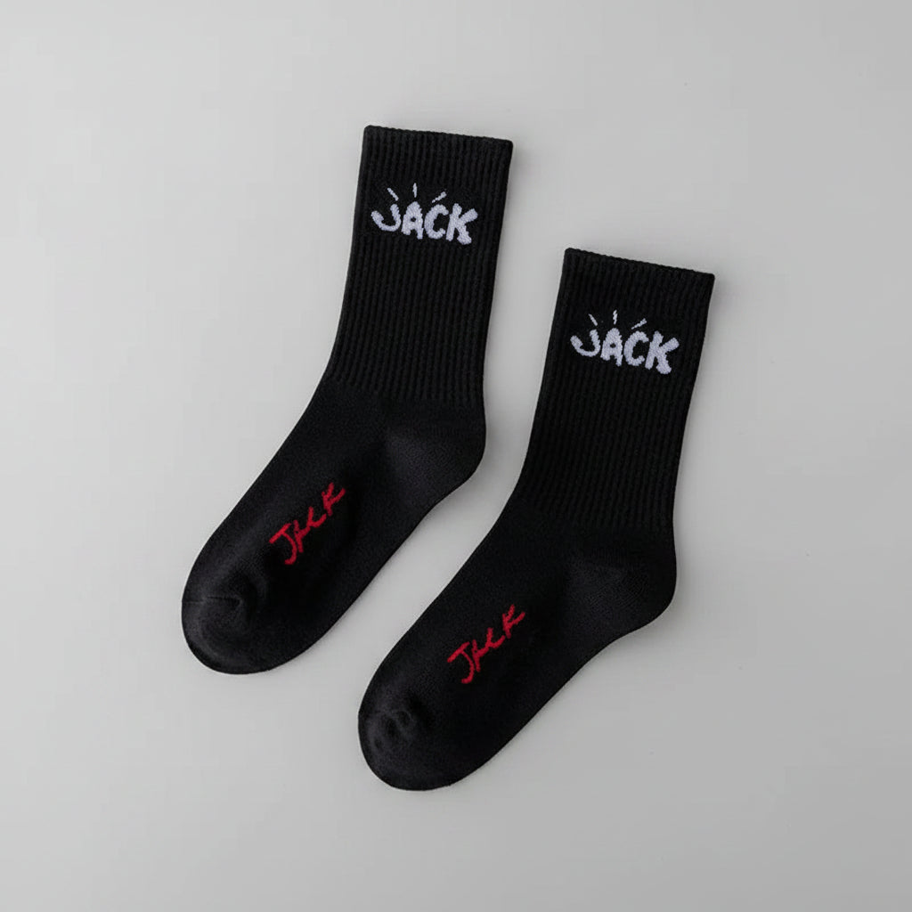 Jack Portrait Crew Socks – Unisex Cotton Blend Streetwear