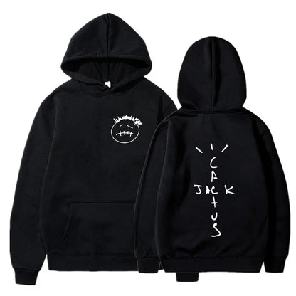 Face Graphic Pullover Hoodie – Front & Back Print