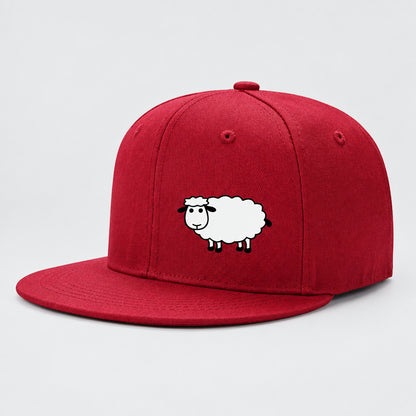 Sheep Graphic Baseball Cap – Adjustable Flat Brim Hat