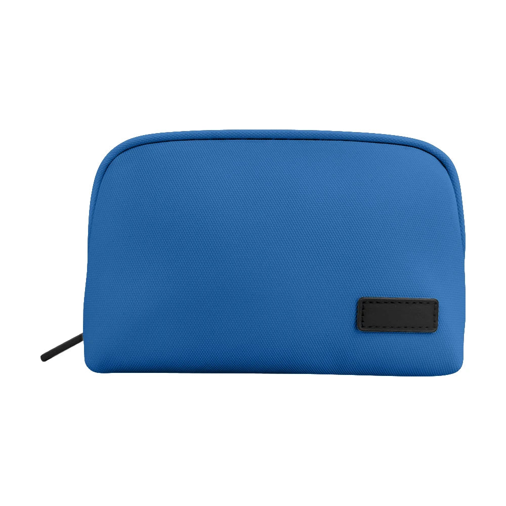 Dark blue organizer pouch shown closed on a white background.