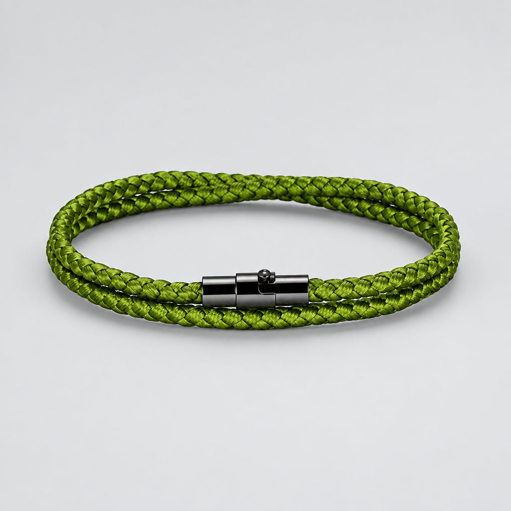 Focus Line Bracelet Minimalist Rope with Magnetic Steel Clasp