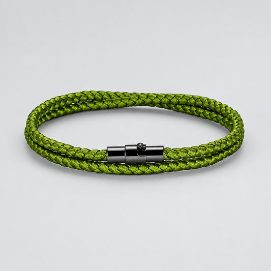 Focus Line Bracelet Minimalist Rope with Magnetic Steel Clasp