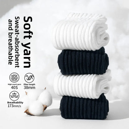 Smiley Face Crew Socks – Ribbed Cotton Blend, EU 35–44