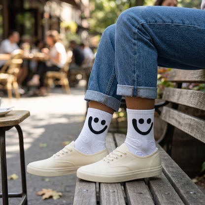 Calcetines blancos con proporciones corregidas