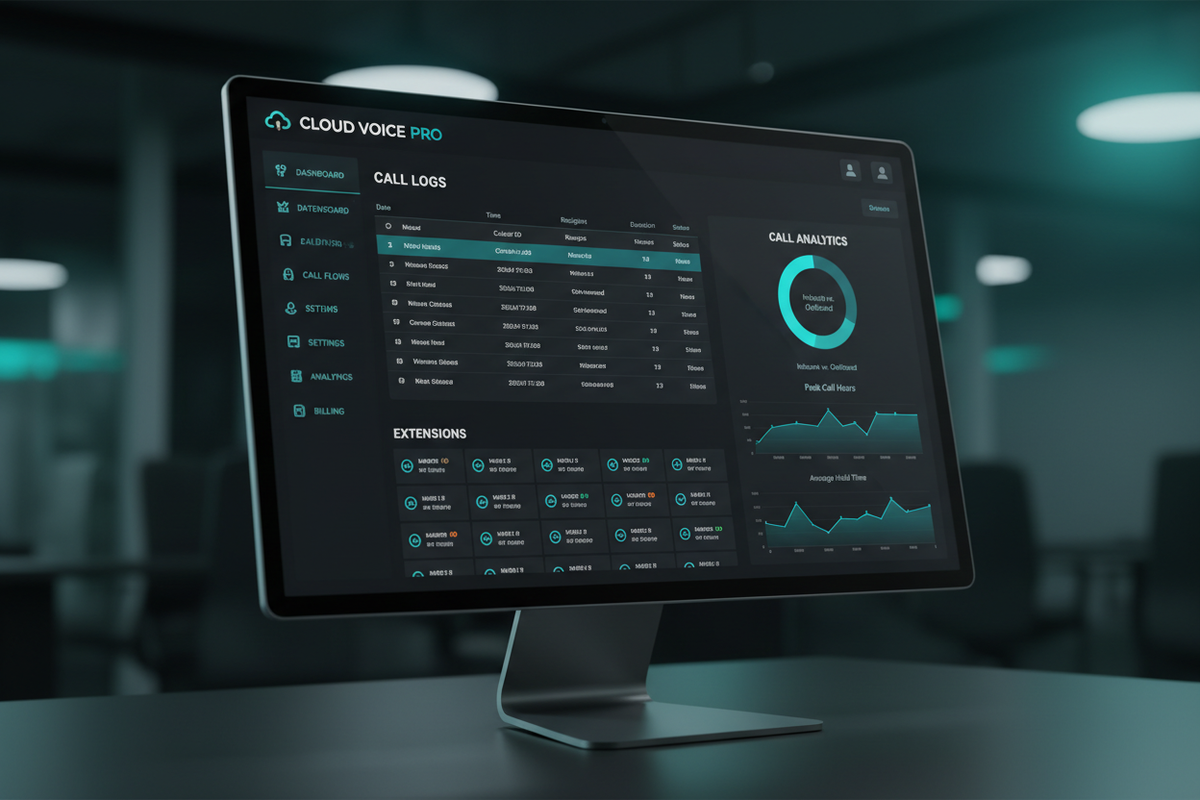VoIP Cloud Phone System Dashboard