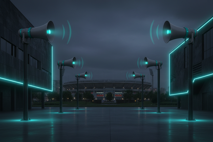 Outdoor Public Address System Installation - Weather-Resistant Speakers