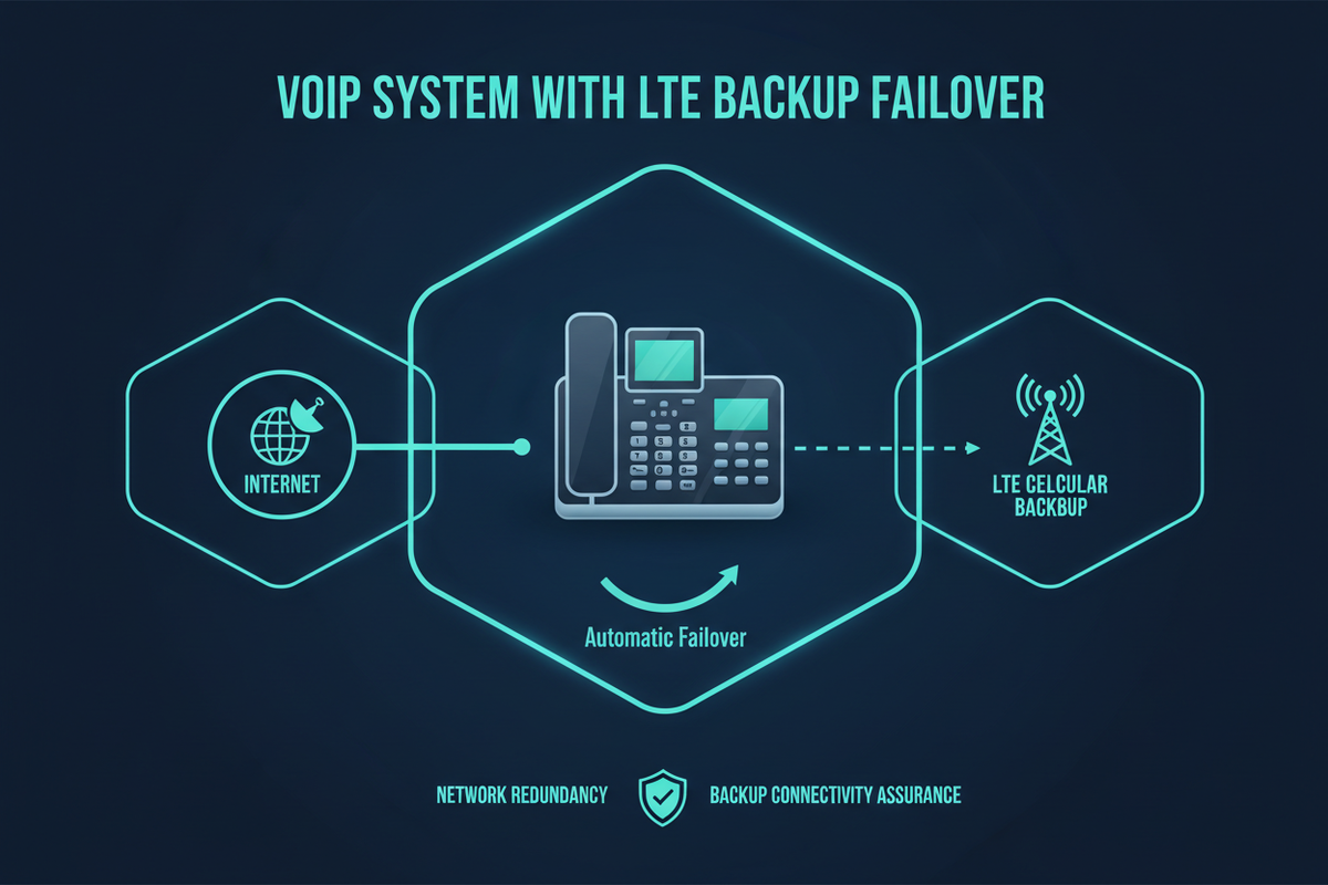 VoIP System with LTE Backup Failover