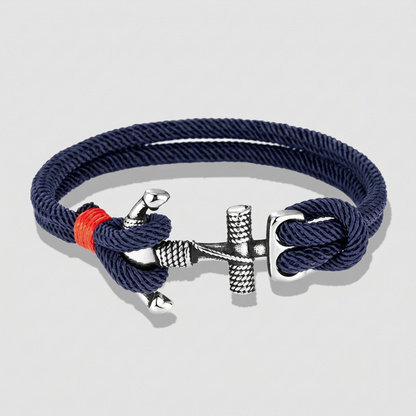 Mariner's Flow Anchor Bracelet - White Background