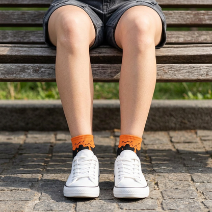 Medias más cortas con sneakers blancos